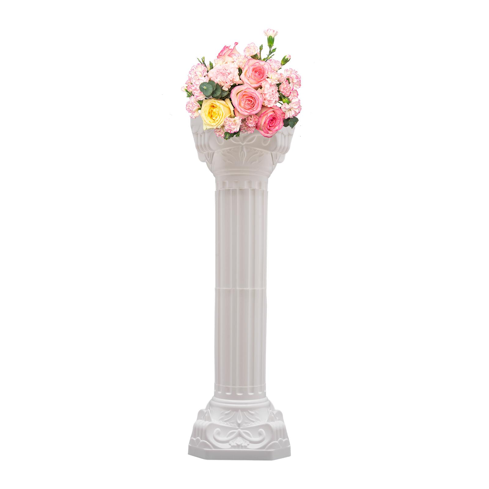 

2PCS White Roman Pillar Set, Flower Pot Columns and Pillars, Hollow Column Flower Stand for Wedding Party Event Decor білий