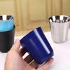 80/160ML Espresso Mugs Stainless Steel Coffee Milk Water Drink Breakfast Cups 304 Insulated Double Wall Dishwasher Safe Texture