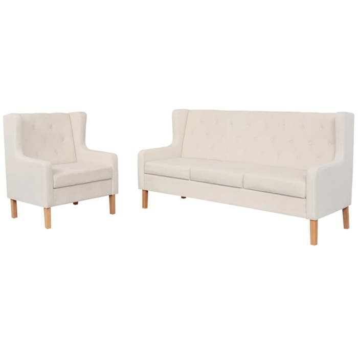 VidaXL Ensemble de Canapé 2 pcs Sofa de Salon Canapé de Salle de Séjour Meuble de Salon Sofa de Salle de Séjour Maison 274929