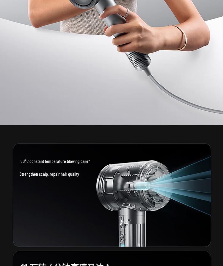 Pro High-Speed Hair Dryer: Low Noise, 50° Constant Temperature for Smart Hair Drying