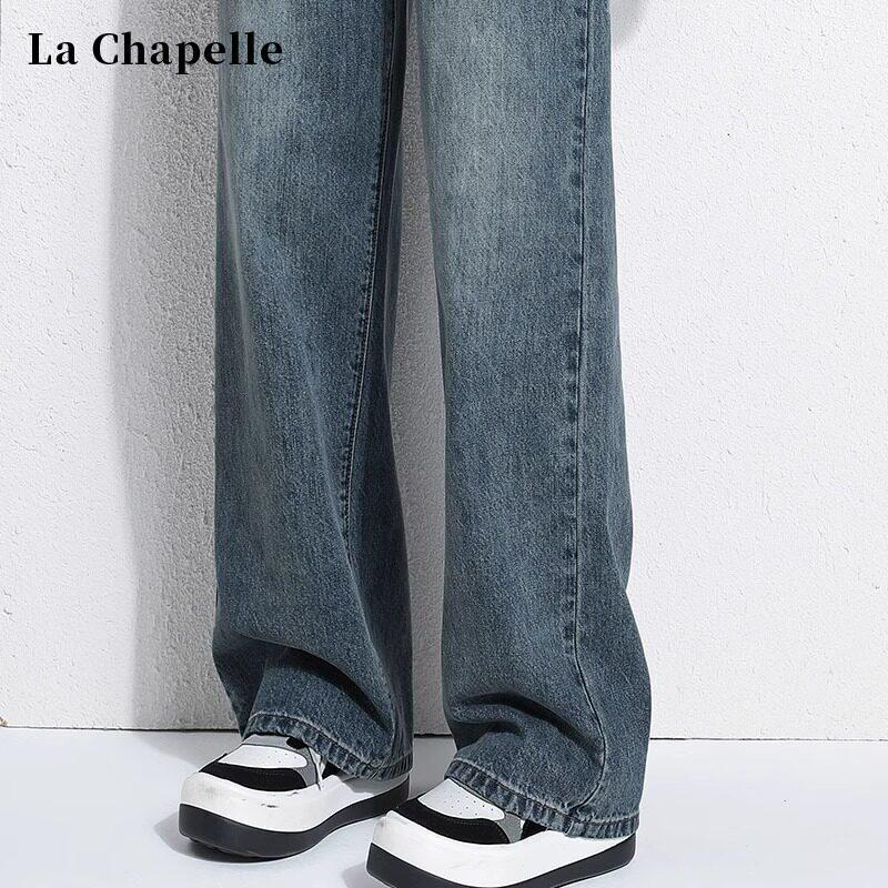 La Chapelle Women's High-Waisted Straight Leg Jeans