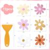 72 PCS Original Non Slip Bathtub Stickers,Flowers Skidproof Shower Sticker with Premium Scraper,Bathtub Non Slip Stickers for Bathroom