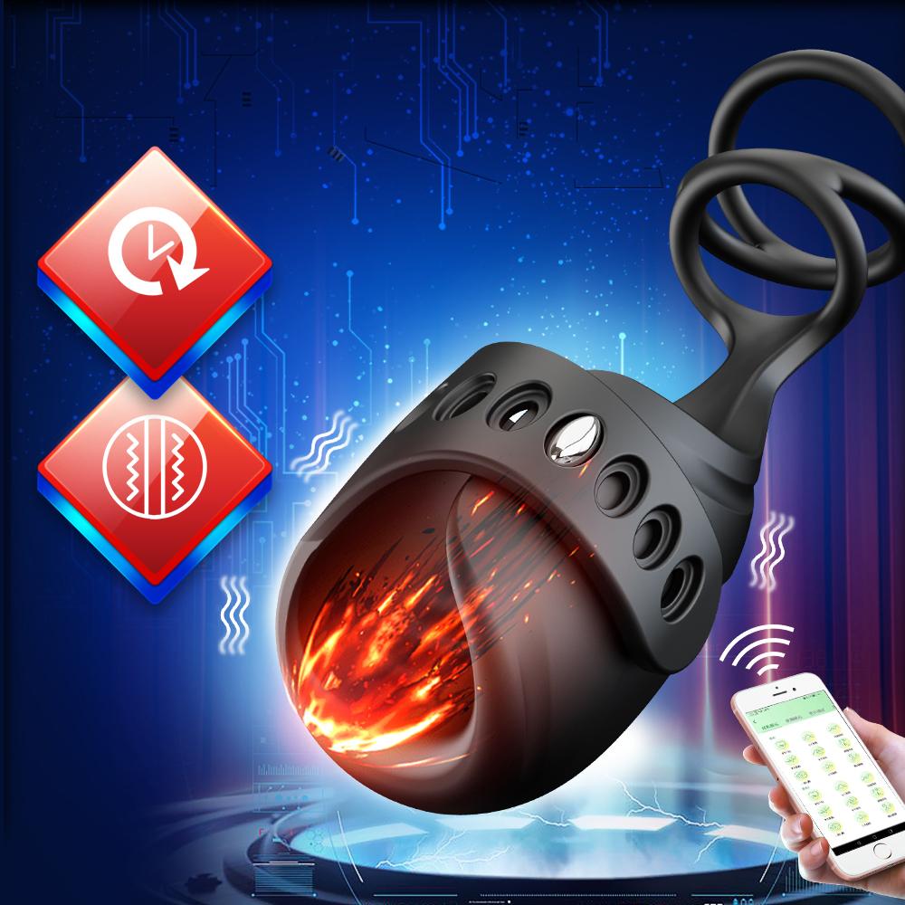 APP Remote Control Penis Trainer Vibrators Cock Ring Male Masturbator Glans Climax Stimulate Penis Massage Sex Toys for Men 18+