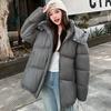 Winter Women's Slim Waist Thick Warm Slim Long Hooded Jacket