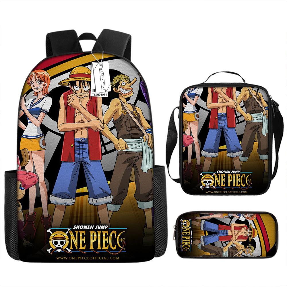 ONE PIECE Backpack Animation Schoolbag Primary School Students Third and Fourth Grades Light Burden Reduction Primary and Secondary School