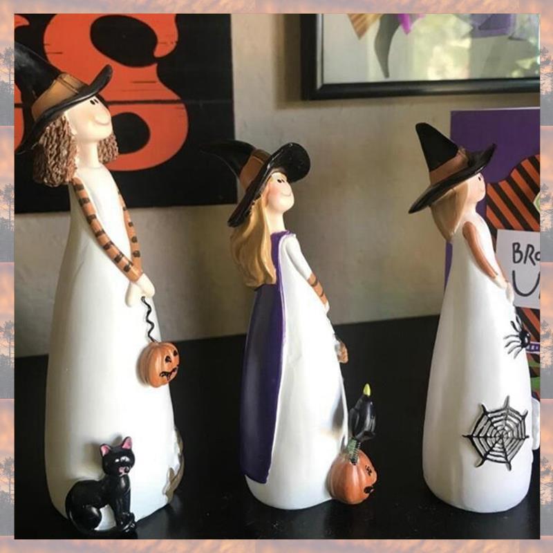 2025 Trend Halloween Witch Figurines And Statues Home Decor Cute Elf Sculpture B 1 PCS Home Decor Home Decor Gifts