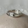 warmrecord Silver925 Pleat Ring_R041