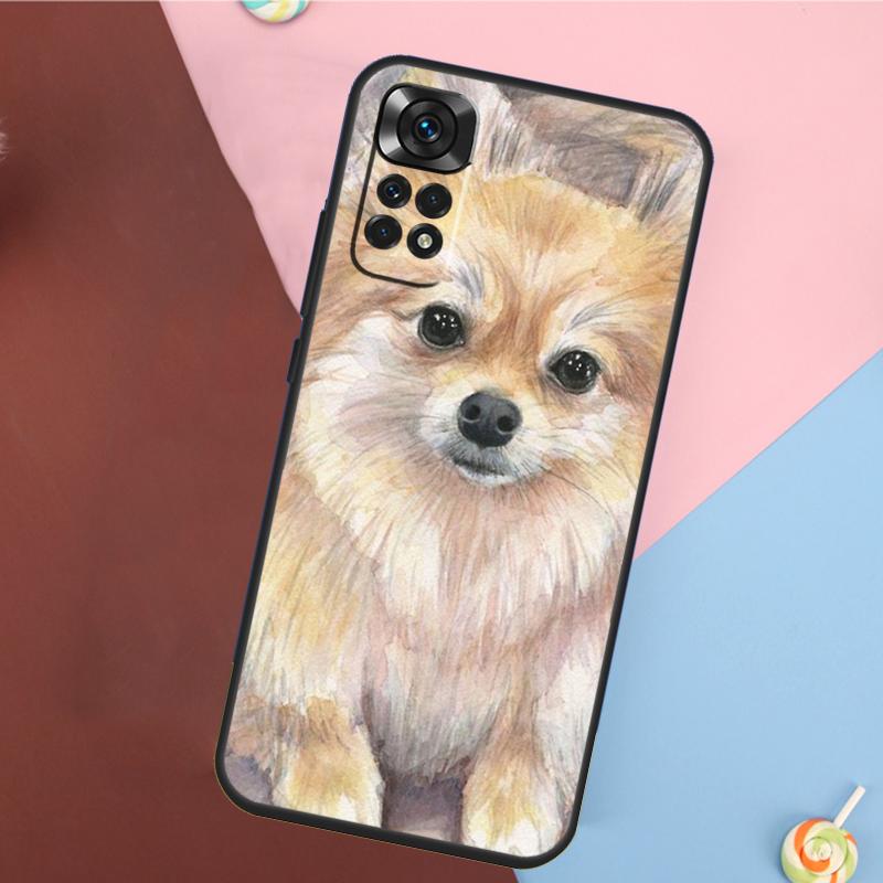 Pomeranian Watercolor Dog Cover For Xiaomi Redmi Note 13 14 Pro 12 11 9 10 9S 10S 11S 12S Redmi 14C 10C 12C 13C Case