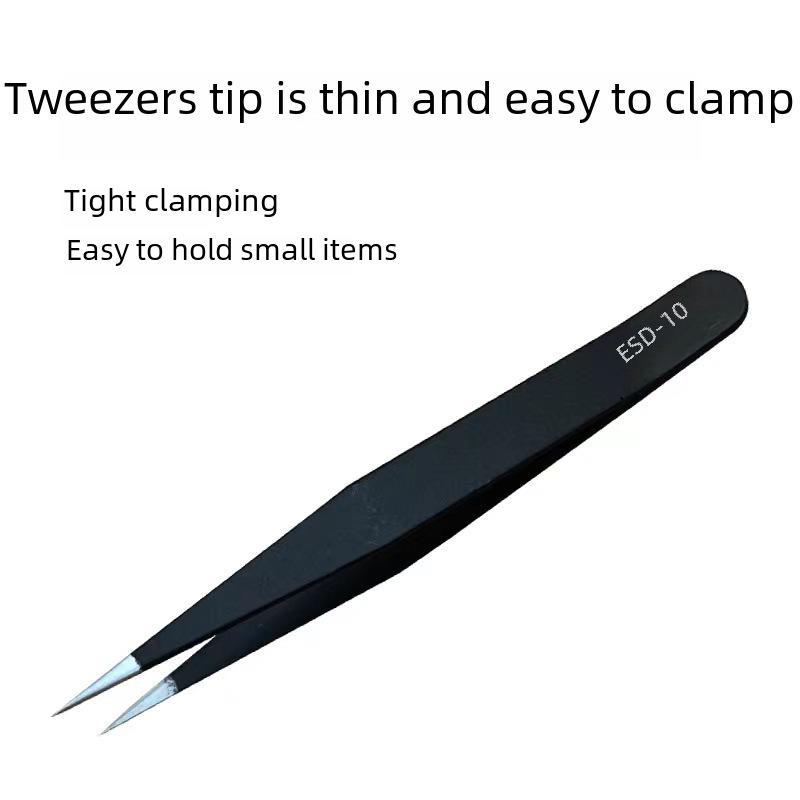 Anti-Static ESD Precision Stainless Steel Tweezers for Eyelash and Eyebrow Styling