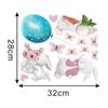 Watercolor Cartoon Bunny Wall Stickers Baby Nursery Wall Decals for Kids Room Living Room Bedroom Home Decor Rabbit Stickers PVC