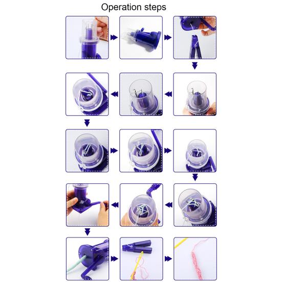 Τυλιχτής Κορδονιού Μανιβέλα Χειρός Συμπαγές Μέγεθος Αποτελεσματικός Οργανωτής Κορδονιού Πλεξίματος DIY Χειροτεχνία Φορητή Μηχανή Πλεξίματος με Κουβαρίστρα