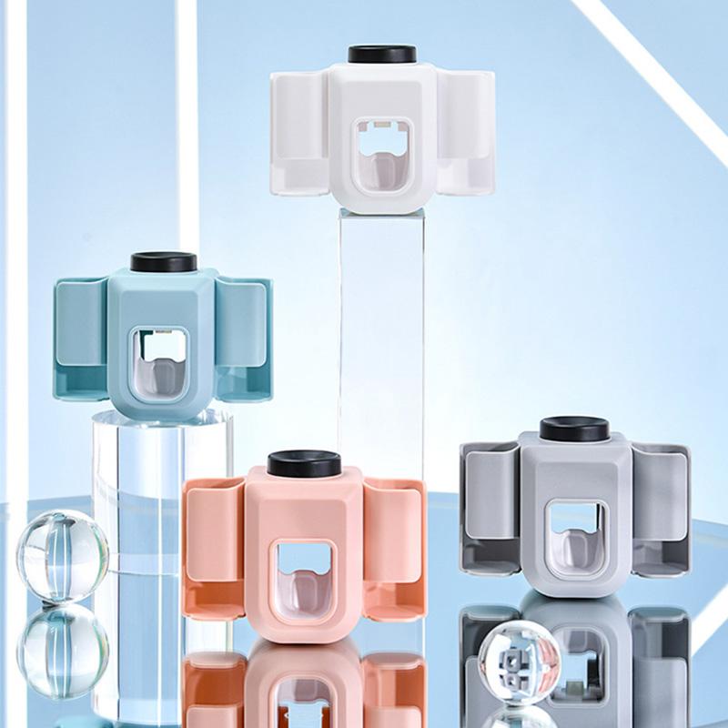 Nástěnný automatický dávkovač zubní pasty Držák na zubní kartáčky Koupelnový děrovač Multifunkční elektrický držák na zubní kartáčky zdarma