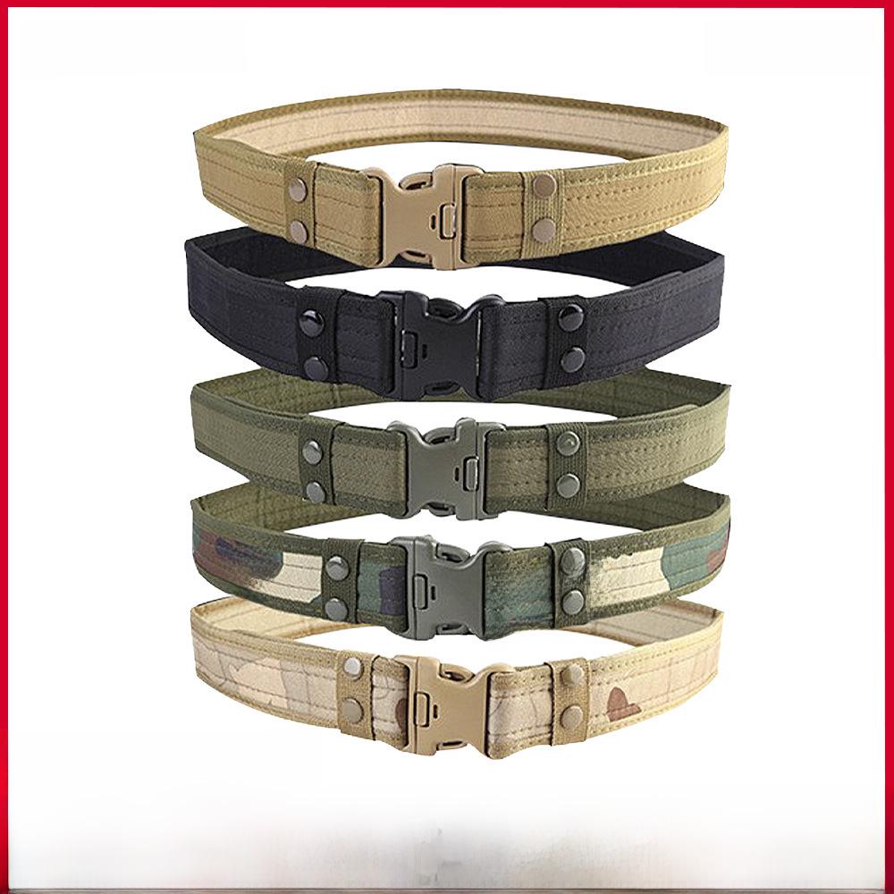 

5cm Wide Hemmed Men s Camouflage Canvas Tactical Belt with Plastic Buckle 130 cm