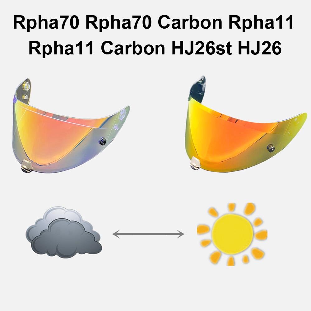 Rpha11 HJ26 Rpha 70 St Helmet Visor Shield for HJC Dustproof Windproof Sunscreen Shield Electroplated Visor Film Anti Fog