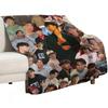 Malachi Barton Anime-Themed Flannel Blanket - Soft, All-Season, Vibrant Print Suitable for Home and Office Use