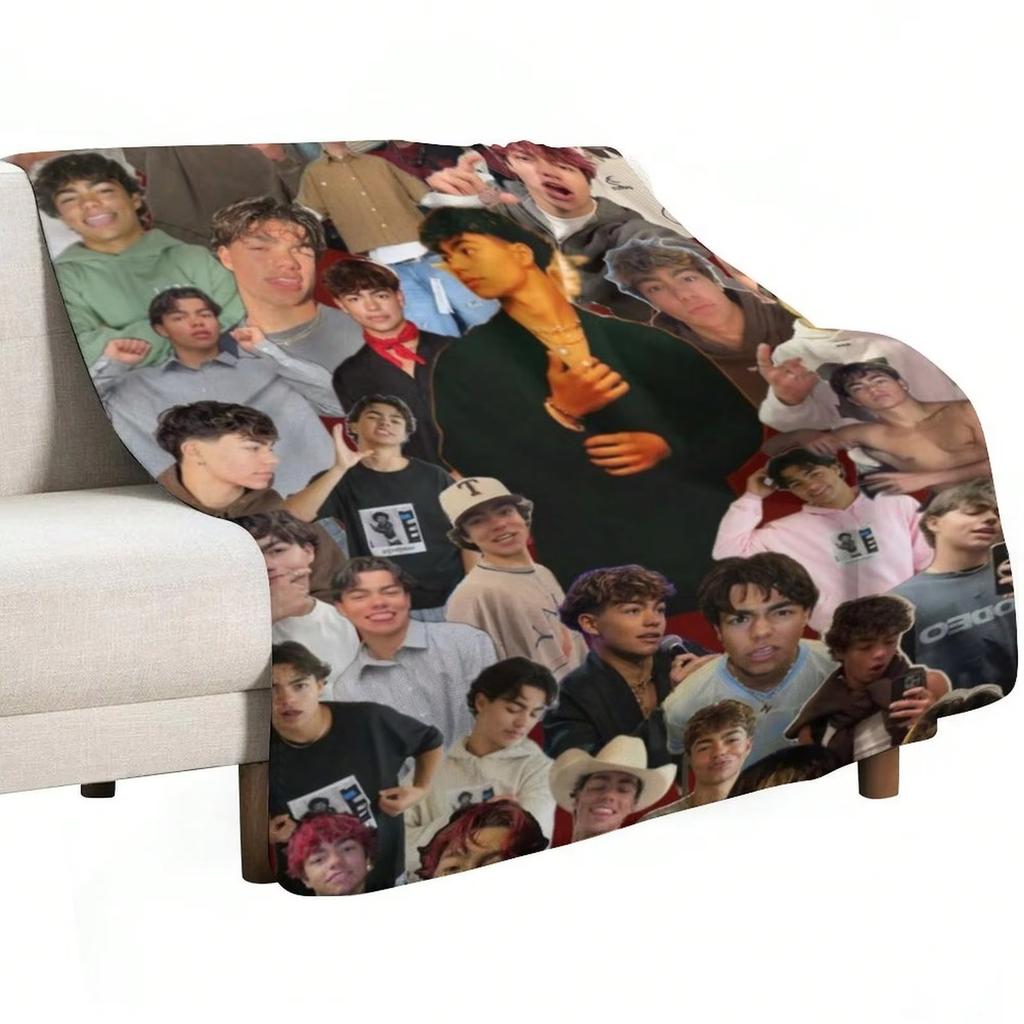 Malachi Barton Anime-Themed Flannel Blanket - Soft, All-Season, Vibrant Print Suitable for Home and Office Use