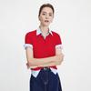 Navigare Women's Polo Cable Knit Short Sleeve Sweater