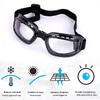 Foldable All-Weather Safety Glasses Anti-Fog Windproof Goggles for Motorcycle, Cycling, Multi-Sport Protective Eyewear with Case