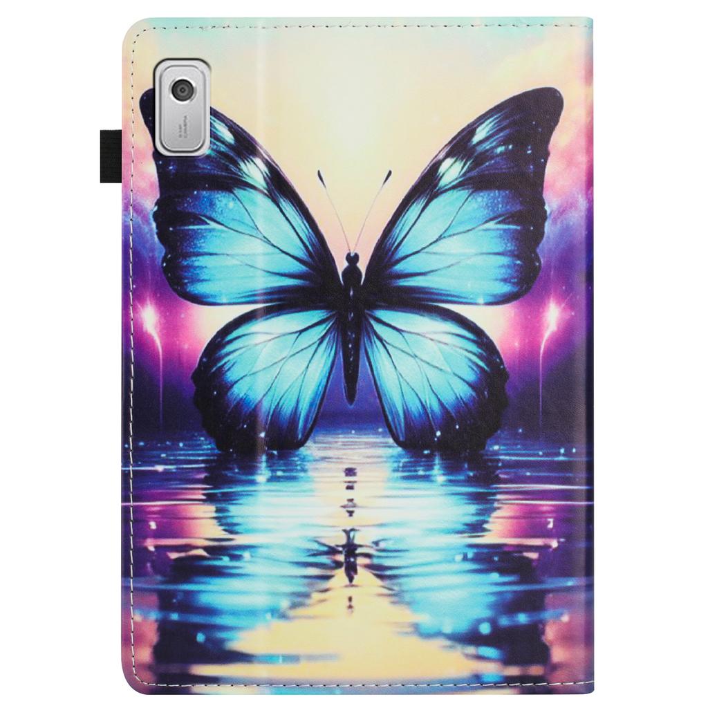 For Lenovo Tab M9 TB-310FU Case Pattern Leather Tablet Cover with Auto Sleep/Wake, Card Holder