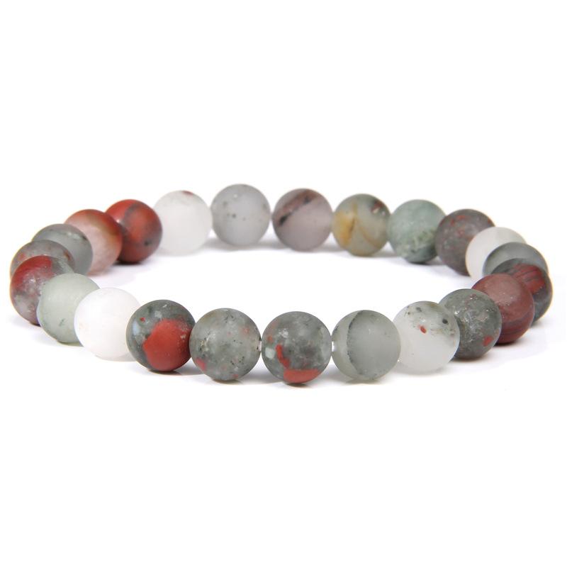 8Mm Natural Stone Bead Bracelet Men's Turquoise Elastic Bracelet.