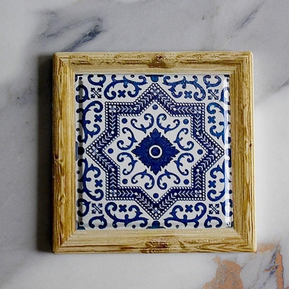 Square Bohemian Cup Coaster Floral Tile Desktop Decor Mat New Insulation Pad  Table Decoration Pads