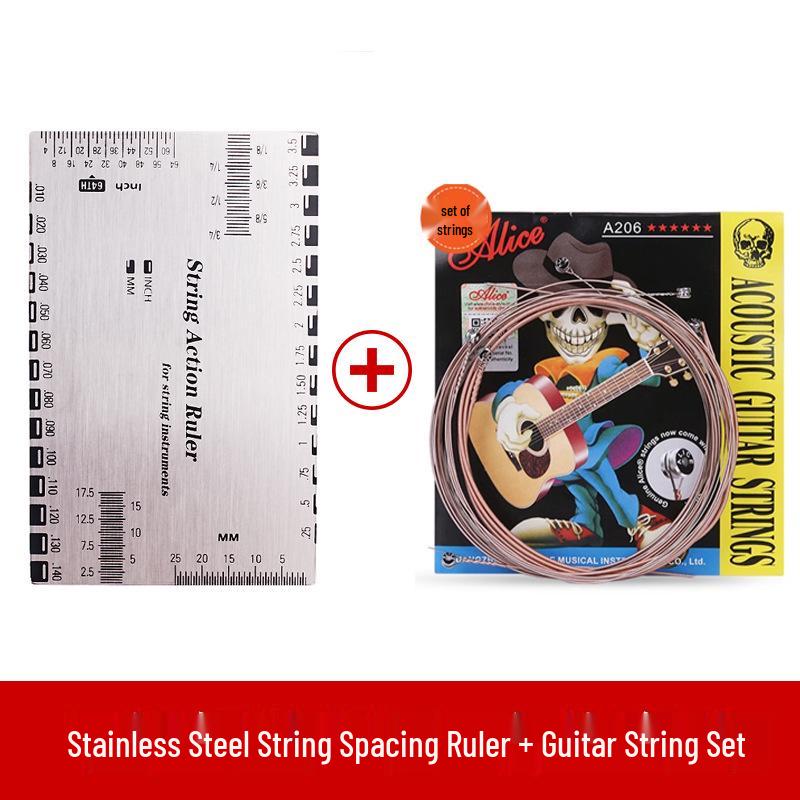 Set di righello per spaziatura corde di chitarra e strumento di regolazione