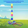 1 Set Pillars 8 Sets Rings Ringtoss Game Toys Parent Child Indoor Interactive Game(Ring Toss )