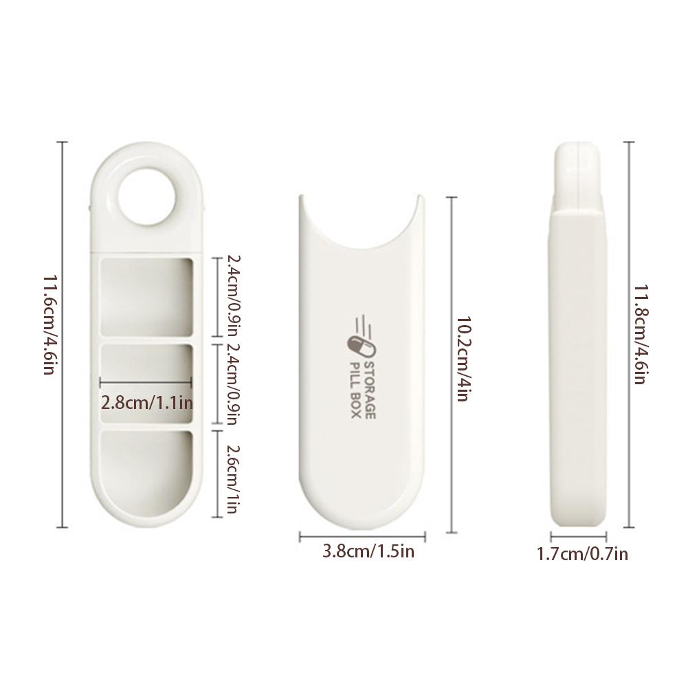 Mini Portable Pills Organizer Weekly Tablet Holder Pill Box Tablet Pillbox Dispenser 3 Grids Dispensing Storage Boxes For Home