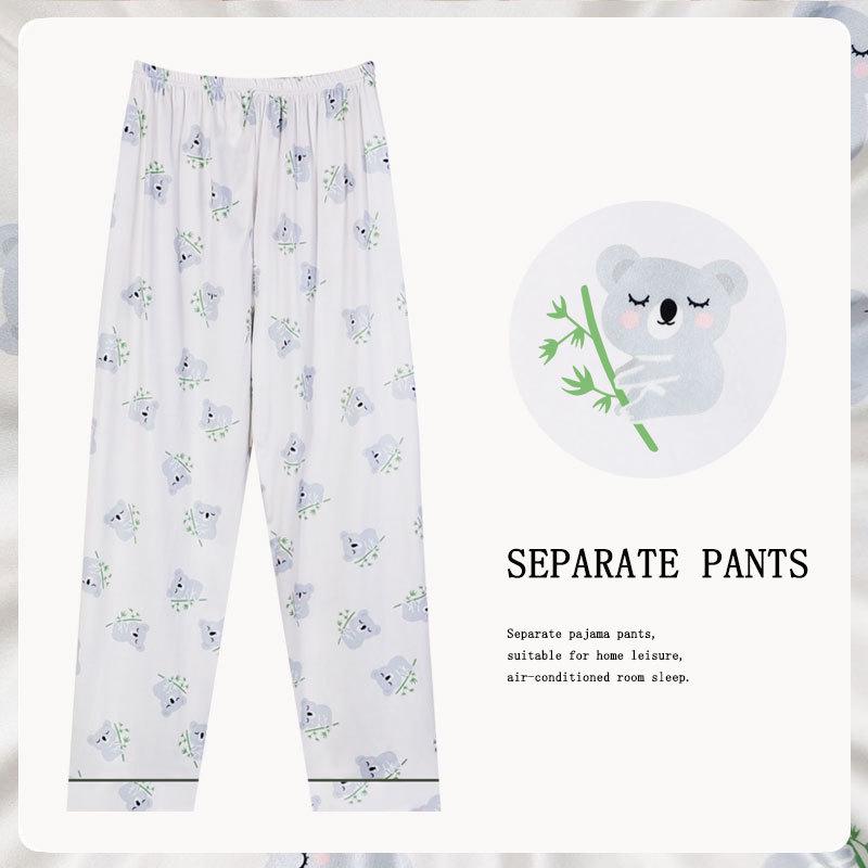 Women's Korean-Style Loose Pajama Pants - Imitation Cotton, Spring/Autumn