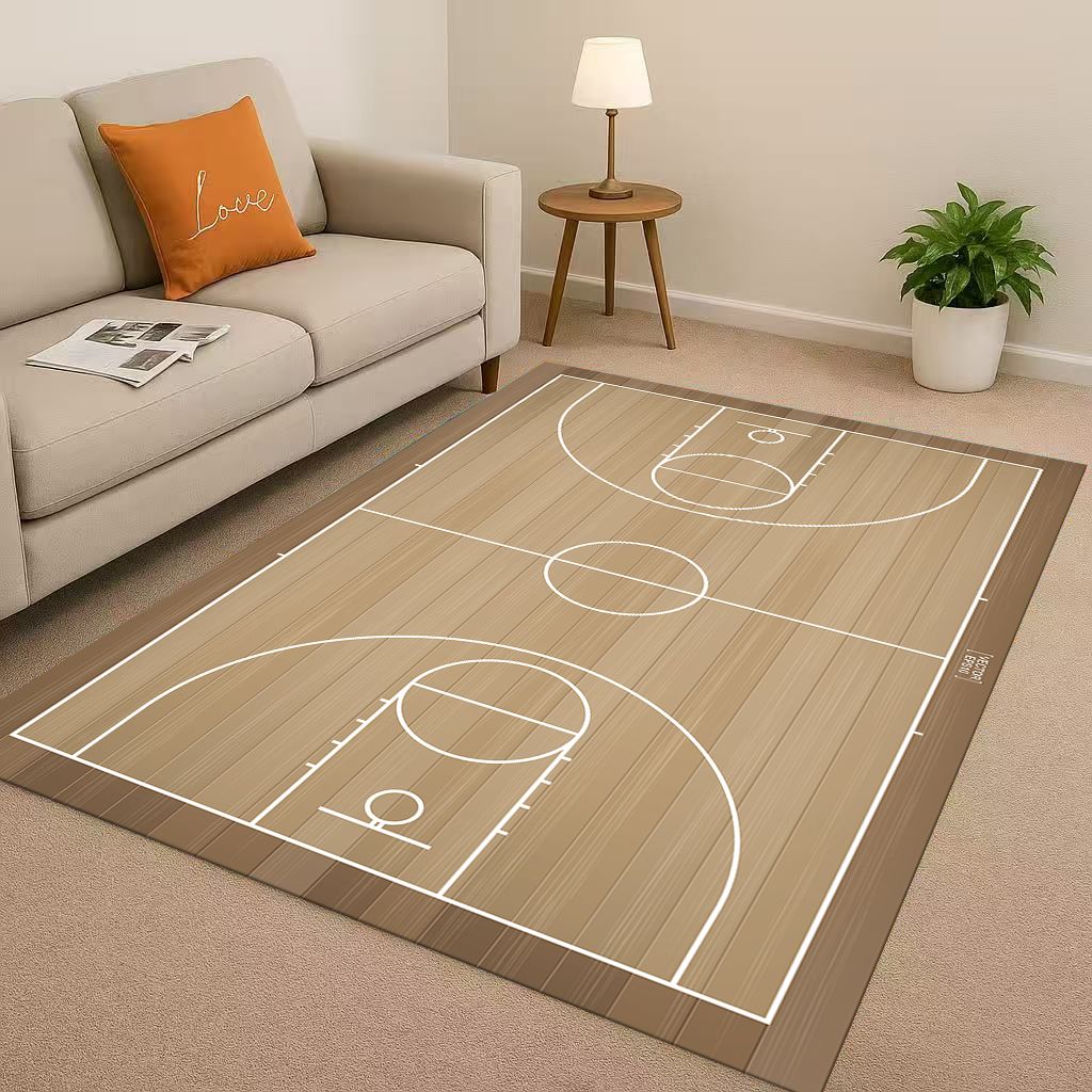 27 Style Basketball Court Art Living Room Non Slip Area Rug Soft Carpet for Bedroom Playroom Sofa,Easy Clean Home Decor Doormat