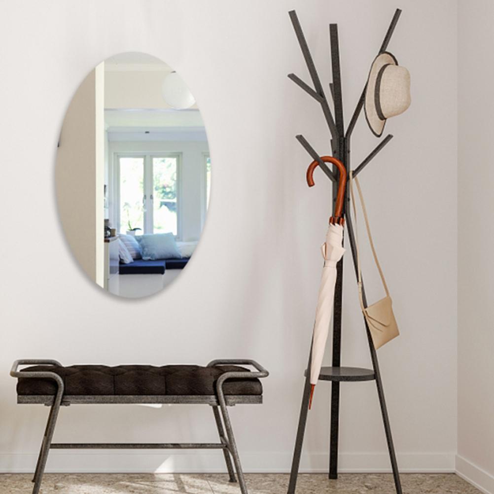 42*27CM Mirror Decoration Wall Sticker Acrylic Ellipse Mirror Wall Stickers Home Decoration Wall Sticker for Bathroom