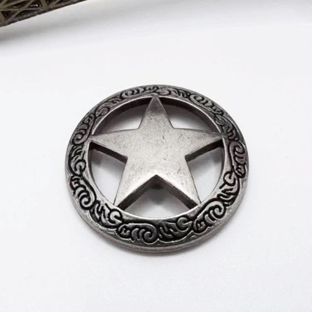 Kleine Größe Vintage Metall Concho Sterne Ausgestanzt DIY Lederhandwerk Conchos Geldbörse Dekoration