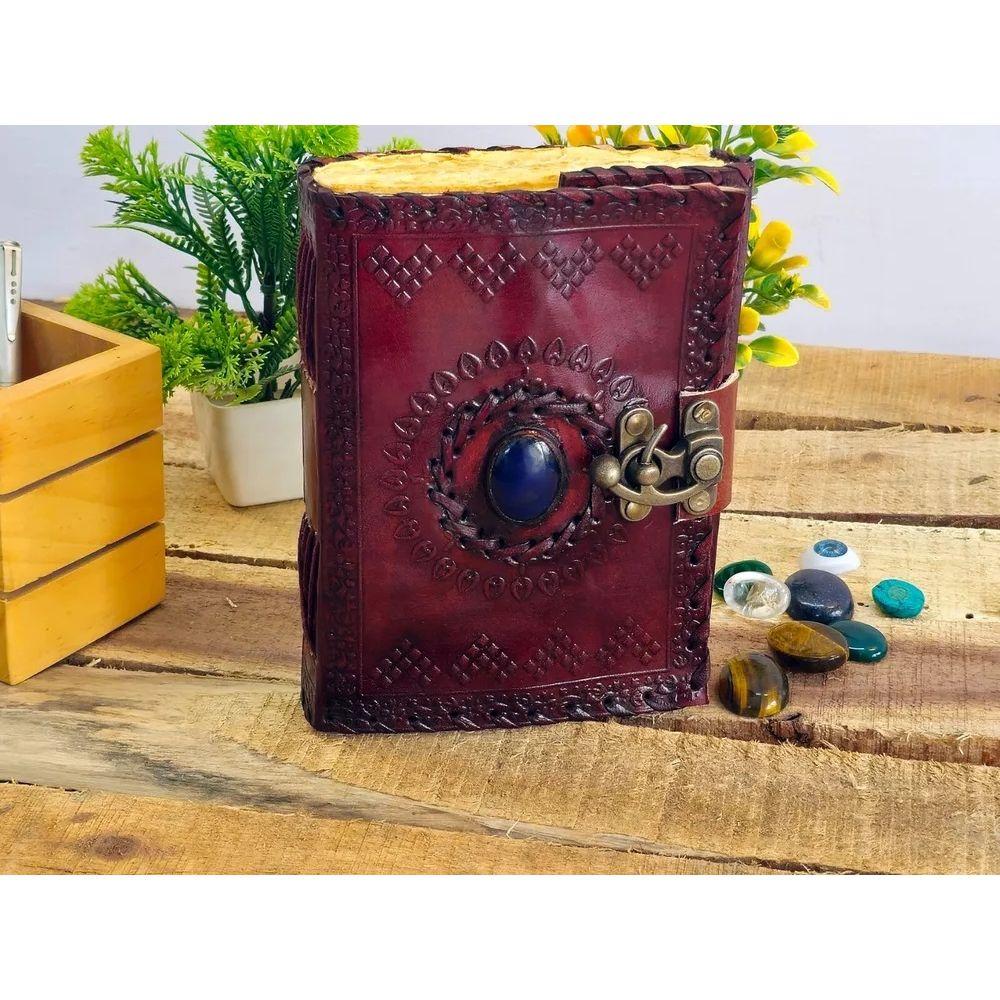 Grimoire Journal Leather Journal Blank Spell Book Book of Shadows Leather