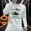 Men's Casual Round Neck Hoodie: Heavyweight Autumn/Winter, Plus Velvet, Printed Long Sleeve Fashion Top.