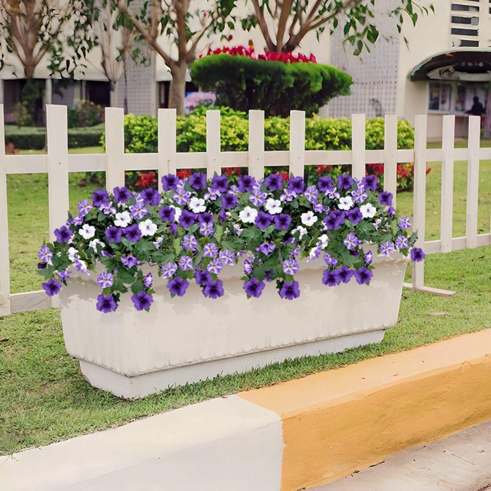 UV Resistant Morning Glory Flowers Silk Material Artificial Trumpet Flower Home Decor