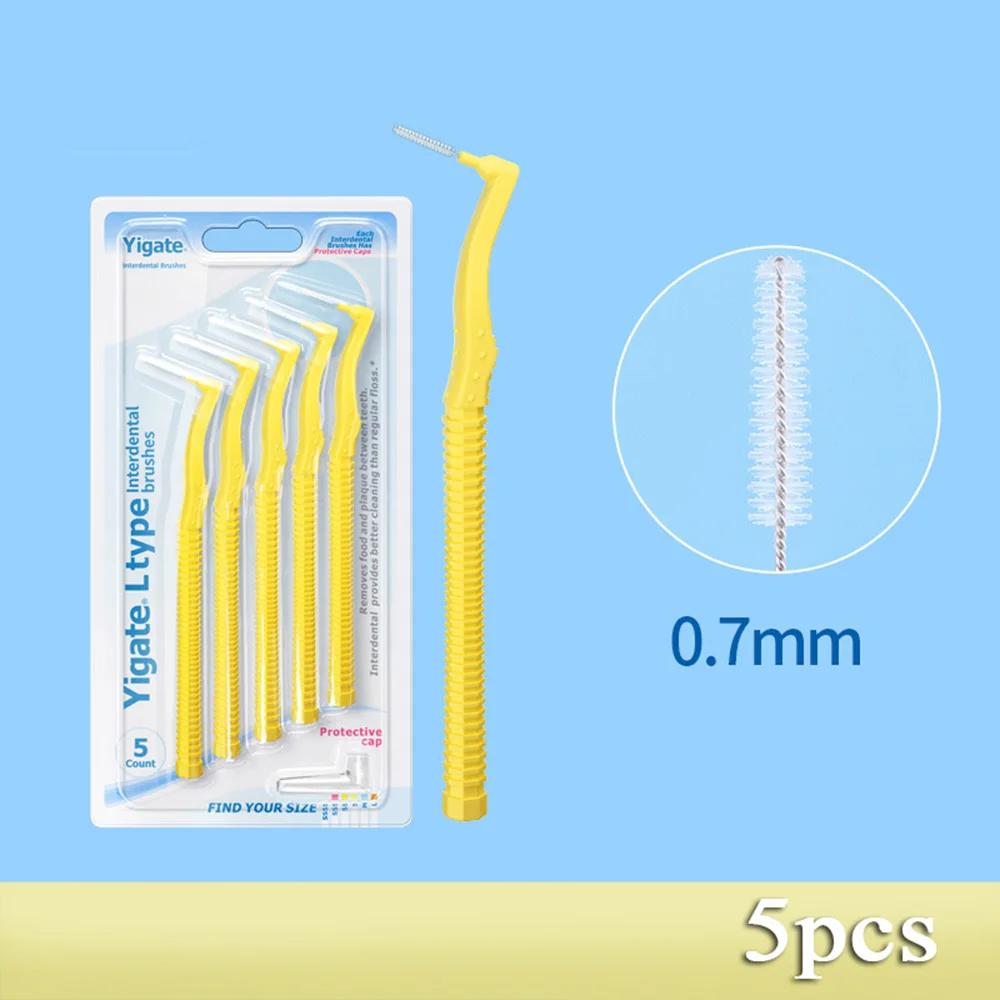 5Pcs/box Interdental Brush L Shape Interdental Cleaners Orthodontic Toothpick Teeth Whitening Tooth Pick ToothBrush Oral Hygie