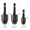 Keyless Drill Chuck 1/4 Inch Hex Shank Quick-Change Converter Aluminum Alloy Sturdy Versatile Compatibility Secure Bit Locking