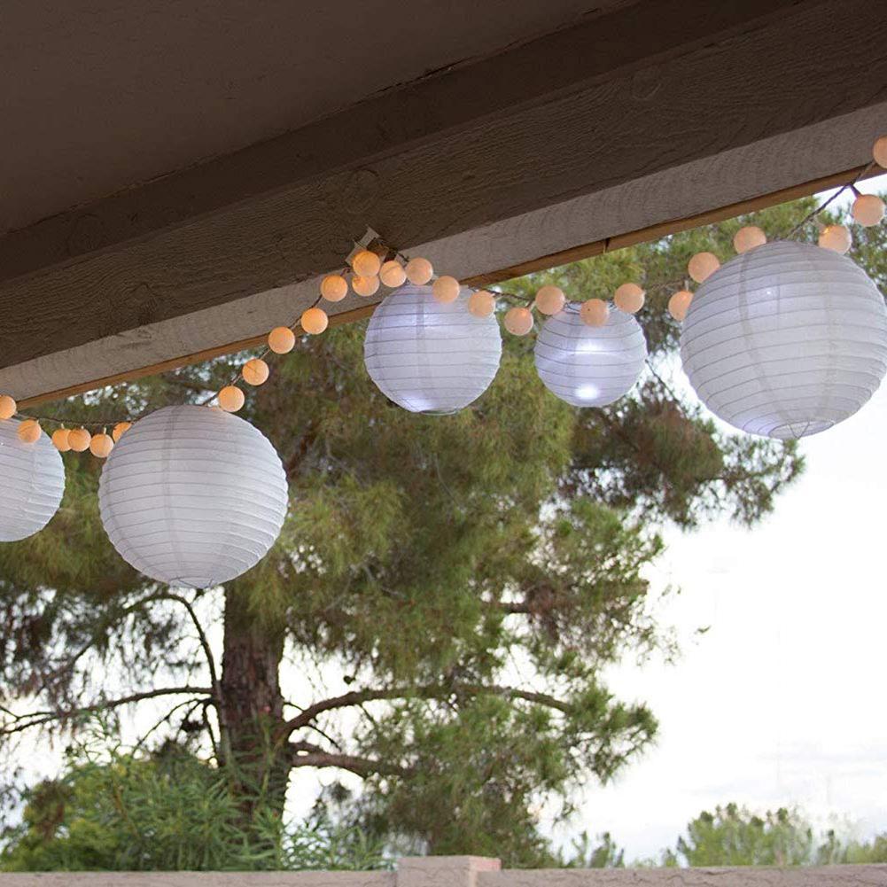 

4-дюймовые бумажные фонарики-лампы, складные бумажные шары, лампа для свадебной вечеринки (белый)