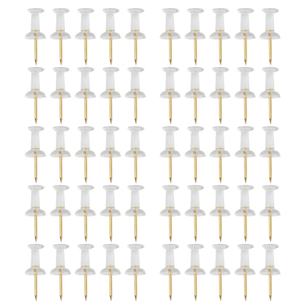 50/100Pieces Ball-shape Push Pins I-shape Map Pins Clear Pushpins for Cork Board Clear Sewing Pins for Fabric Sewing