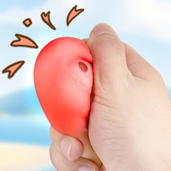 Watermelon Slice Slow-Rising Squeeze Toy Soft TPR Fidget for Stress Relief Cute Fruit-Shaped Decompression Gadget for Kids Adults