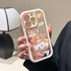 Applicable Apple 16Promax Mobile Phone Case Puppy Holder iPhone15 Cream Case 17 Protective Case Ins Cartoon