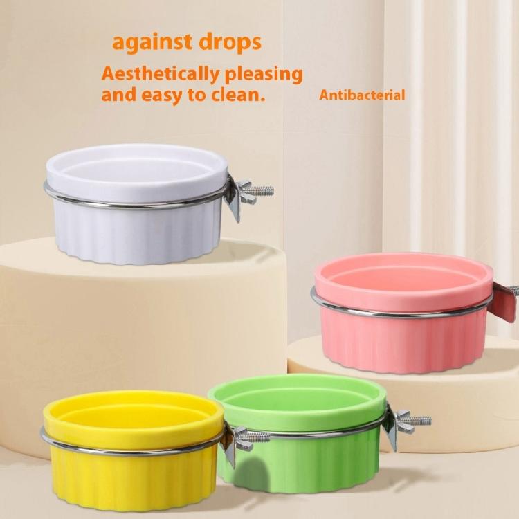 Parrot Food Bowl Clamps Holders Coops Cup,Bird Cage Water Bowl for Parakeet African Greys Conure Bird Feeding Dish Cups