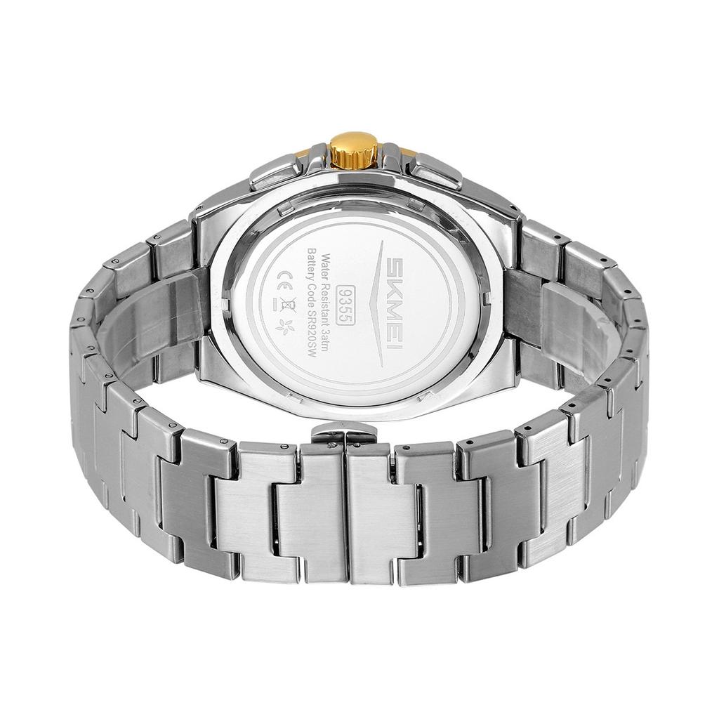 Skmei Fashion Multifunctional Quartz Watch for Men Calendar Luminous Luxury Stainless Steel Strap Mens Watches