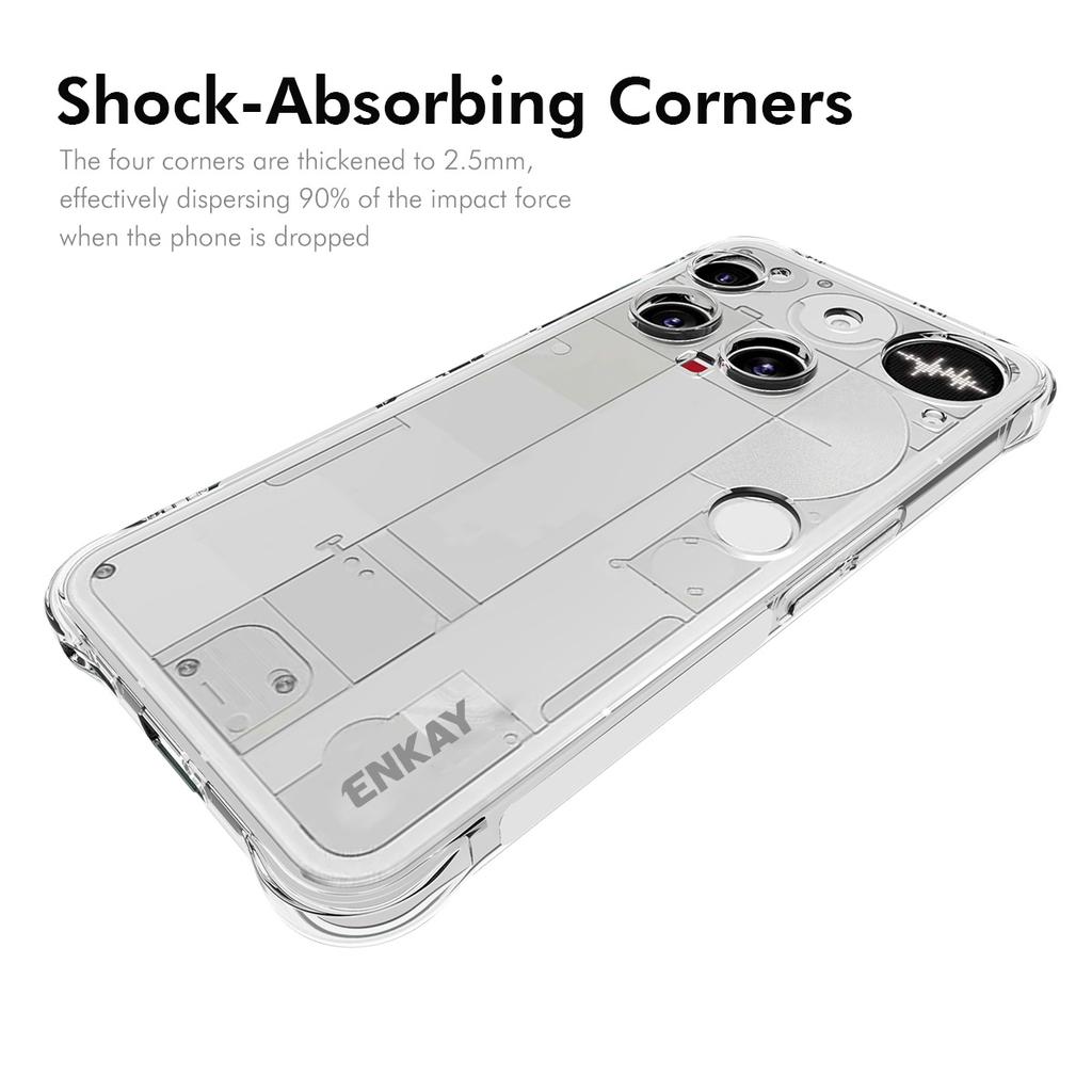 For Nothing Phone (3) 5G Clear Phone Case Shockproof Anti-slip TPU Cover
