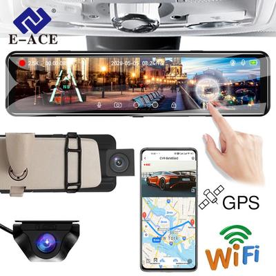 12 Zoll Touchscreen Auto Dash Cam 2K Dash Rückspiegel DVR Recorder Gerät Dual Lens GPS 1080P Rückfahrkamera
