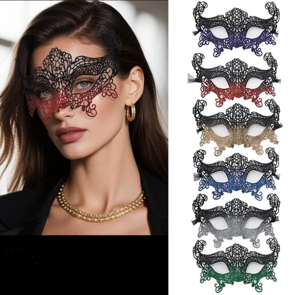 Flower Pattern Lace Masquerade Mask Lace Party Masks Half Face Mask Festive Party