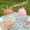 Kids' Cute Portable Mini Straw Cup - Chubby PP Design with Printed Logo