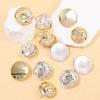 Ins Style Advanced Sense Personalized Fashion Stud Earrings Light Luxury Round Earrings Gold-plated Unique Shape Women