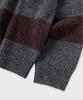 NONBLANK Striped Wool Collar Knit_Wine
