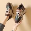 Autumn new low-top color matching single shoes lace-up comfortable retro little white shoes versatile thin legs increase height